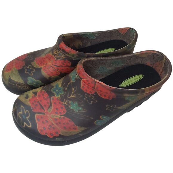 Sloggers Women Waterproof Rubber Clogs 7 Garden Slip On Rain Forest Fairy Grunge - Picture 1 of 15